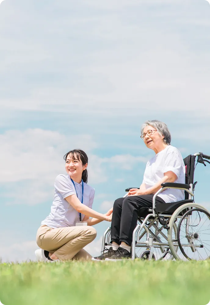 北海道療育園の介護の様子
